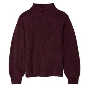 NWT Women Balloon sleeve sweater Size M stitch Wine Color Goodthreads